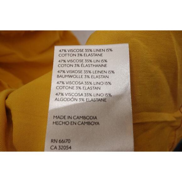 NEW Anthropologie The Soleil Slim Strapless Ruched Dress Mango Yellow Size 2X - Picture 12 of 13